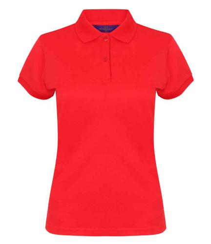Henbury Ladies Coolplus� Wicking Piqu� Polo Shirt - RED - XL